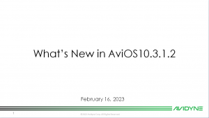 Webinar: What's new in AviOS10.3.1.2
